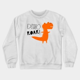 Cute Orange Dinosaur Dino Roar Kawaii Crewneck Sweatshirt